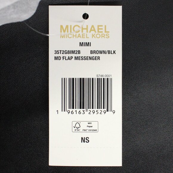 NWT Michael Kors Mimi Medium Logo Messenger Bag in Brown Coated Canvas - Picture 11 of 12